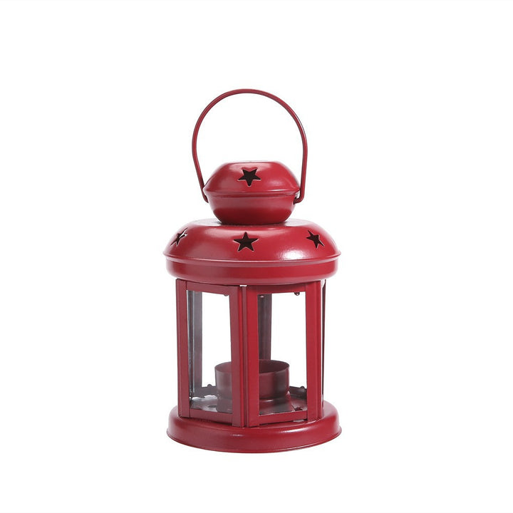 Mini Vintage Metal Star-Cut Tea Light Lantern Bowlift