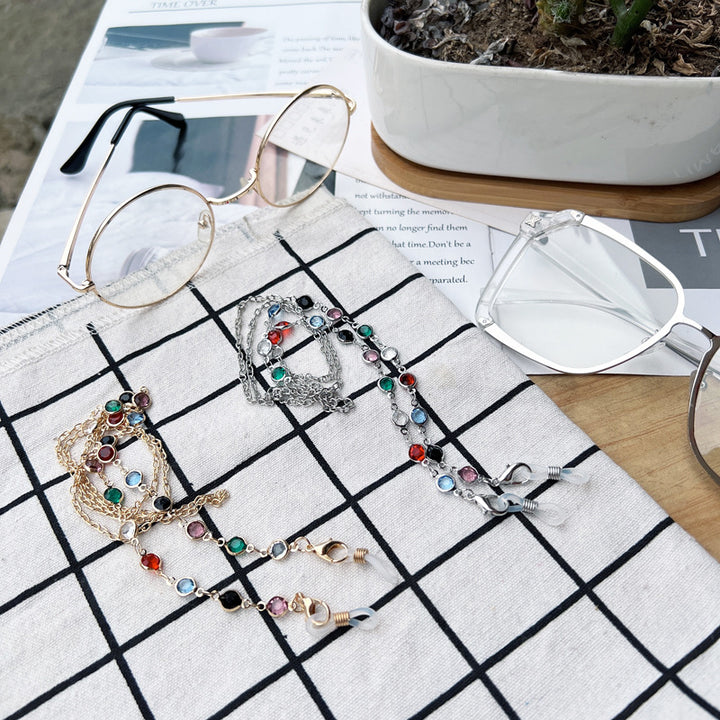 Decorative Gemstone Eyewear Chain Bowlift