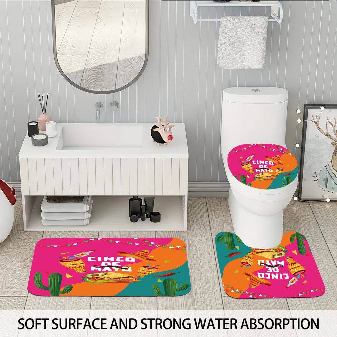 Cinco de Mayo-Themed Complete Bathroom Set Bowlift