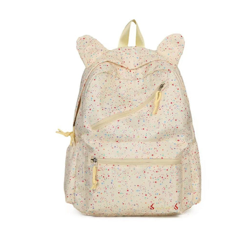 Backpack with Stylish Animal Ear Design and Multifunctional Compartments Bowlift