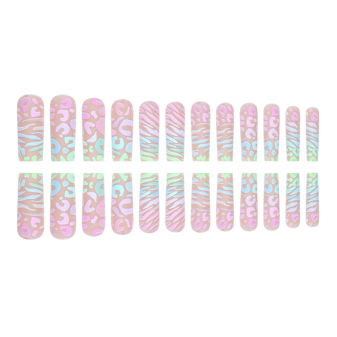 Artistic Long Press-On Nail Extensions Bowlift