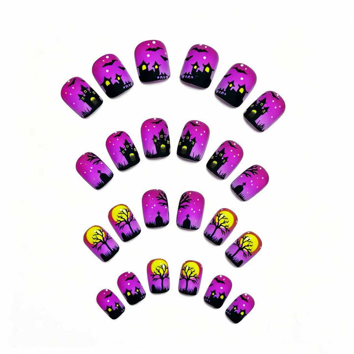 Artificial nails with creepy Halloween motif Bowlift