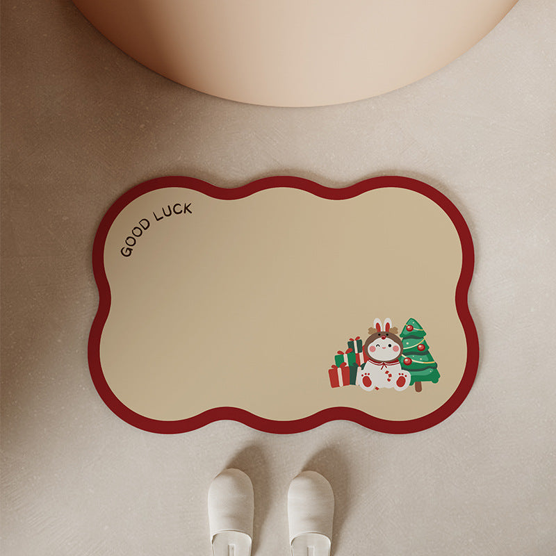 Whimsical Holiday Bath Mat Bowlift