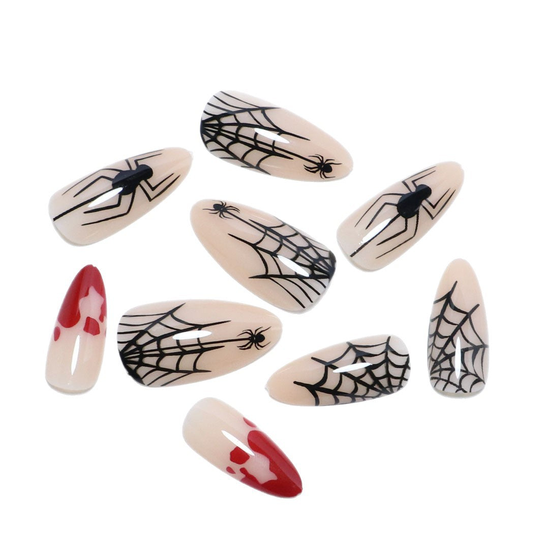Halloween-Themed Artistic Press-On Nail Set Bowlift