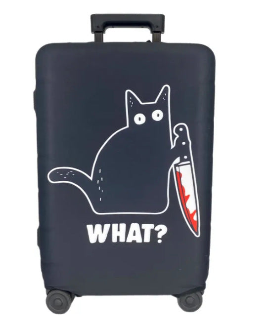 Unisex nan elastic suitcase cover with artistic marble print, shockproof fit and tear-resistant stretch material Bowlift