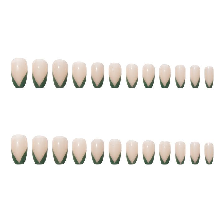 Nail set with elegant V-shape and natural finish Bowlift
