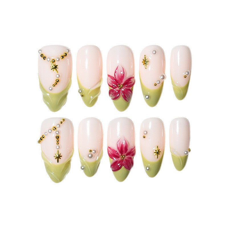 Floral Articulated Nail Enhancements Bowlift