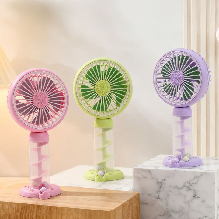 Ladies Portable Mini USB Fan with Creative Spiral Design Bowlift