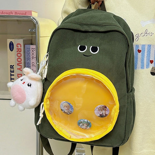 Backpack with Transparent Viewing Window and Animal Pendant Bowlift