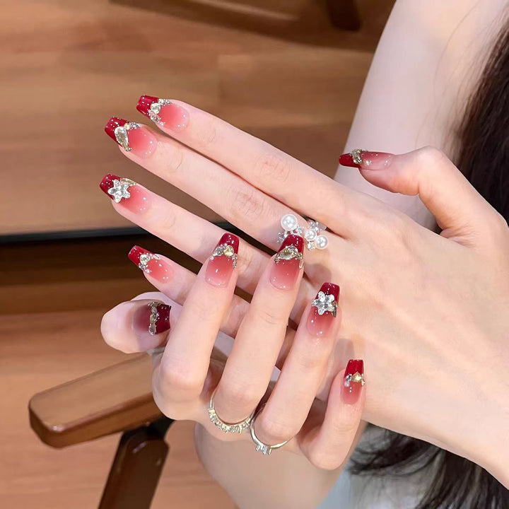 Natural Ombre Acrylic Nail Set Bowlift