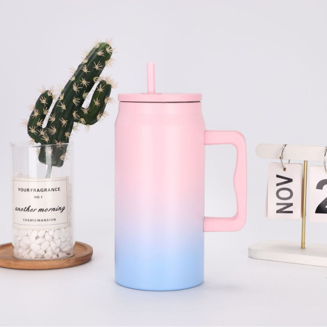 Women's Insulated Drinking Cup with Handle and Straw Bowlift