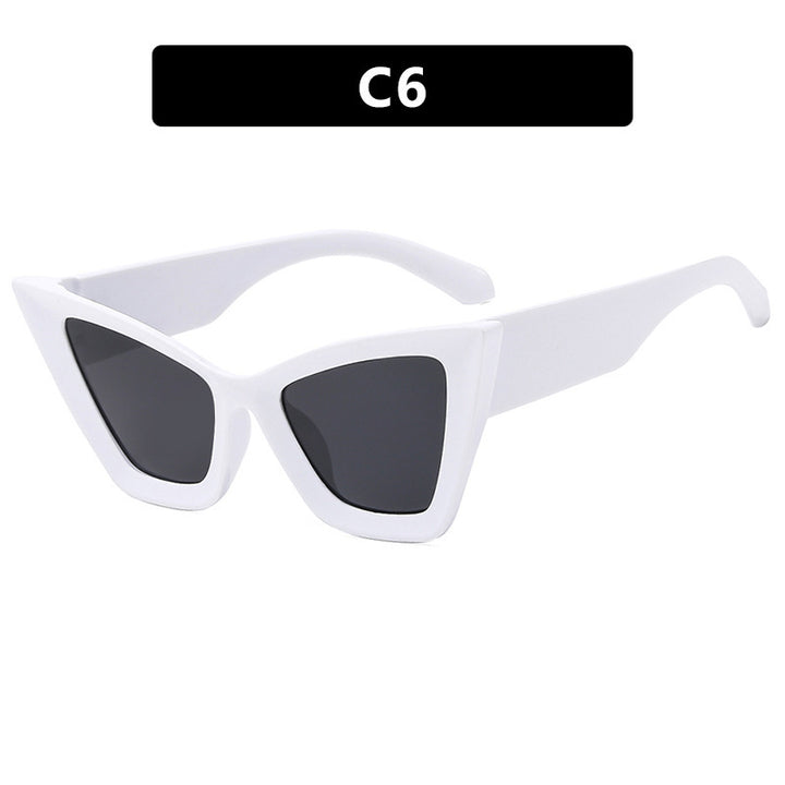 Women's Cat-Eye Sunglasses with Unique Wave Frame Bowlift