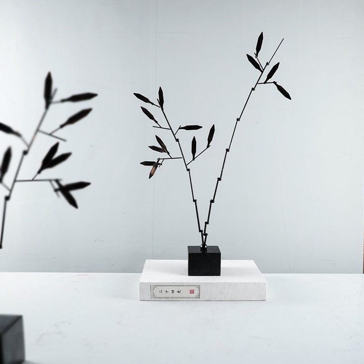 Minimalist Metal Leaf Sculpture