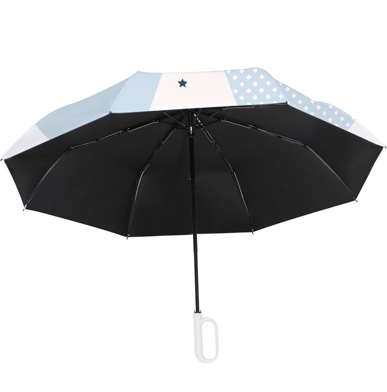 Women's folding umbrella with unique star pattern and practical carrying bag Bowlift