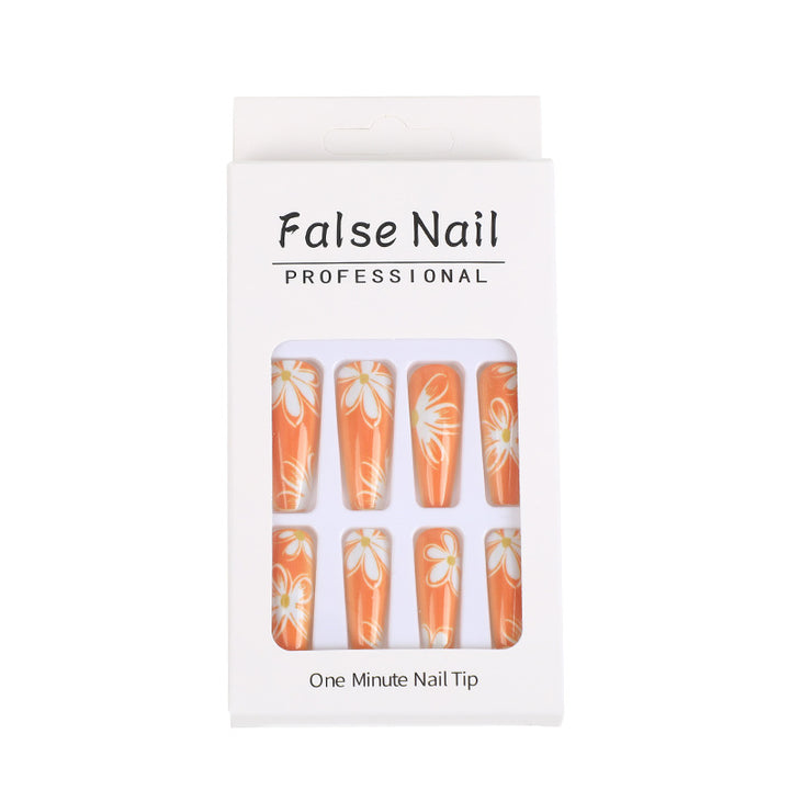 Stylish artificial nails with floral accents Bowlift