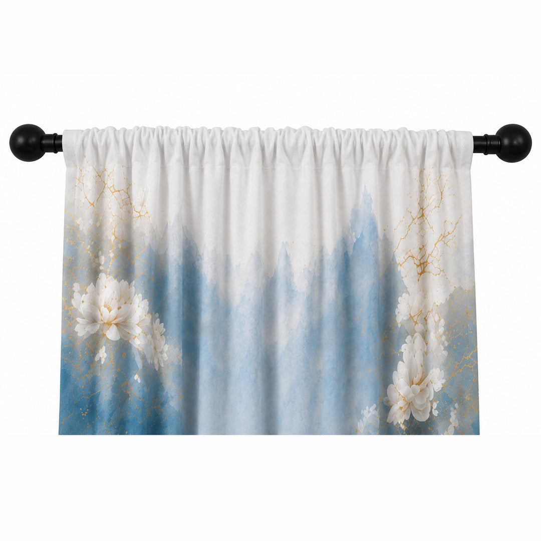 Ornate Bird Patterned Window Curtain
