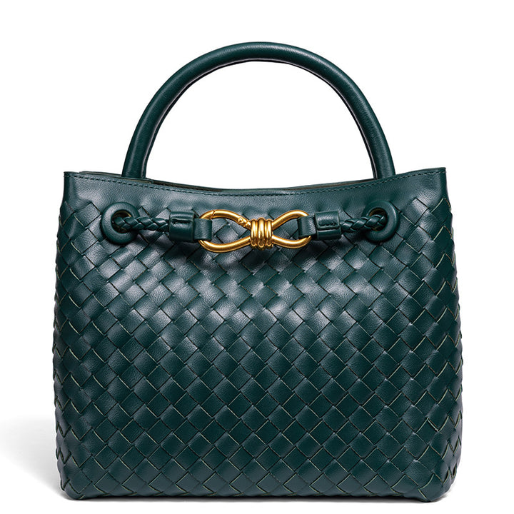 Elegant Braided Leather Tote Bowlift