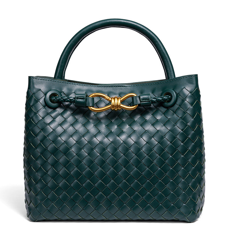 Woven Leather Tote Bag Bowlift