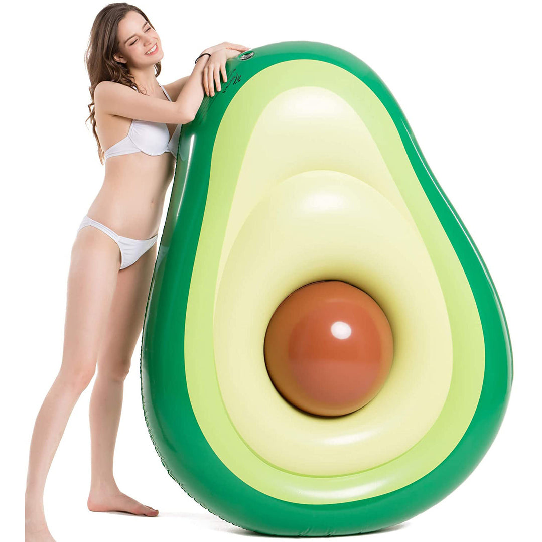 Women inflatable avocado pool lounge Bowlift