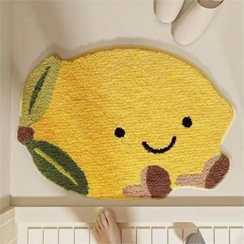Lemon-Shaped Bath Mat Bowlift