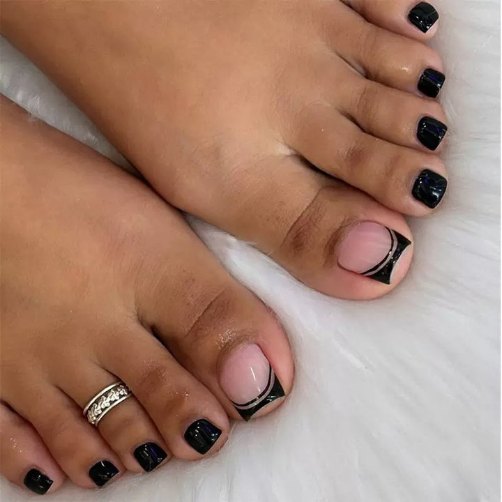 Acrylic Nail Set with Elegant French Design Bowlift