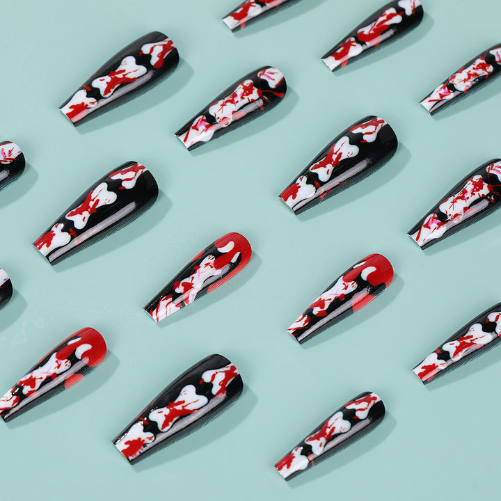 Creative art nails with exciting splatter pattern Bowlift