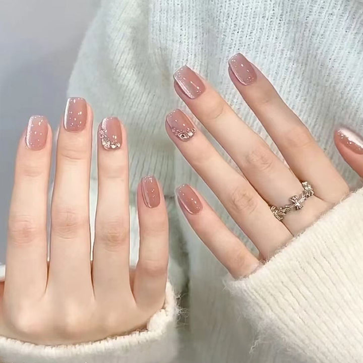 Ombre Press-On Nails with Glossy Finish Bowlift