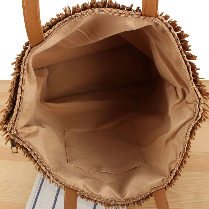 Large shopping bag with stylish fringes Bowlift