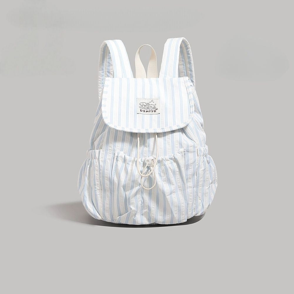 Leisure Backpack in Playful Striped Design Bowlift