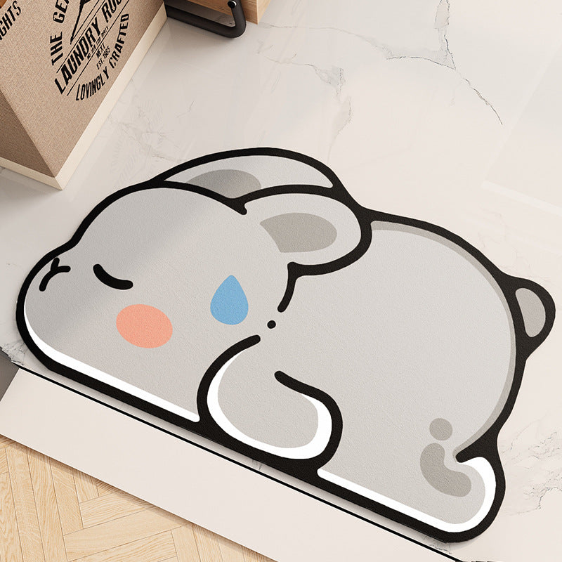 Cute Bunny Door Mat Bowlift