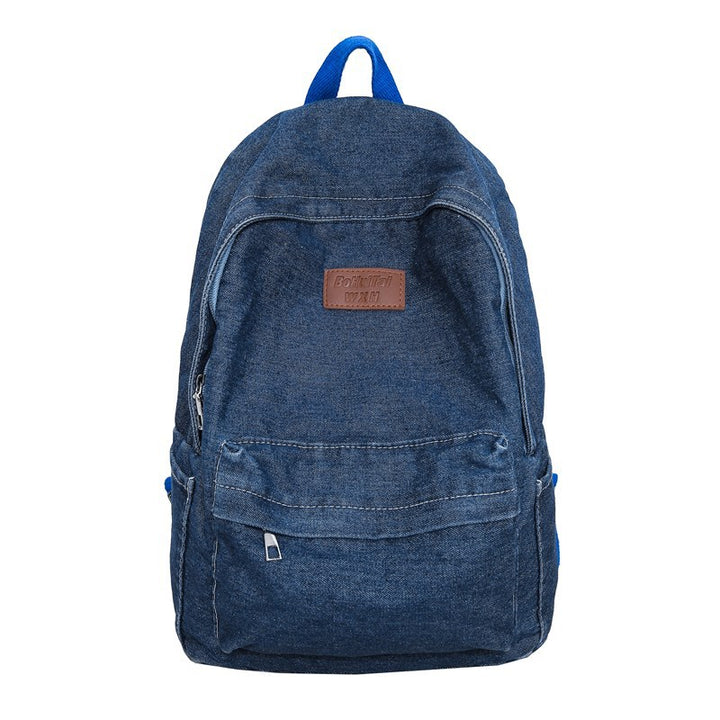 Stylish Denim School Backpack Bowlift