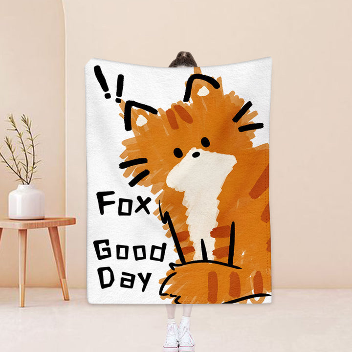 Cartoon-Style Fleece Blanket