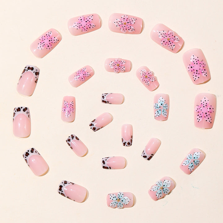 Decorative Floral Acrylic Nail Art Set Bowlift