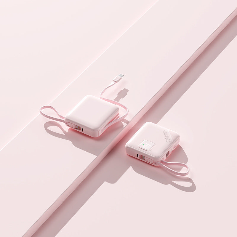 Portable power bank with integrated fast charging ports and digital battery level display Bowlift