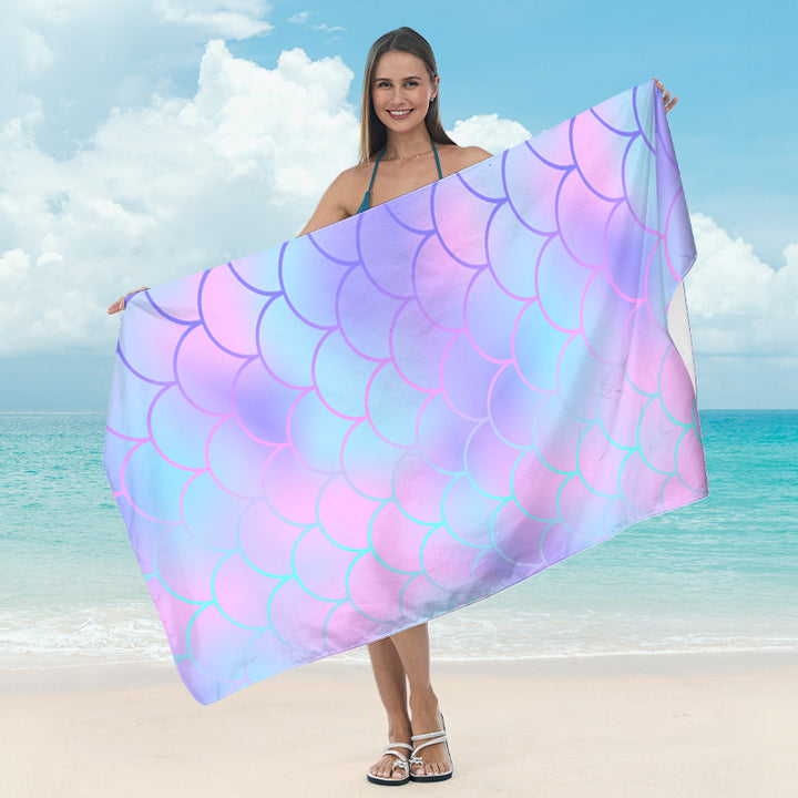 Beach towel with artistic underwater motif Bowlift
