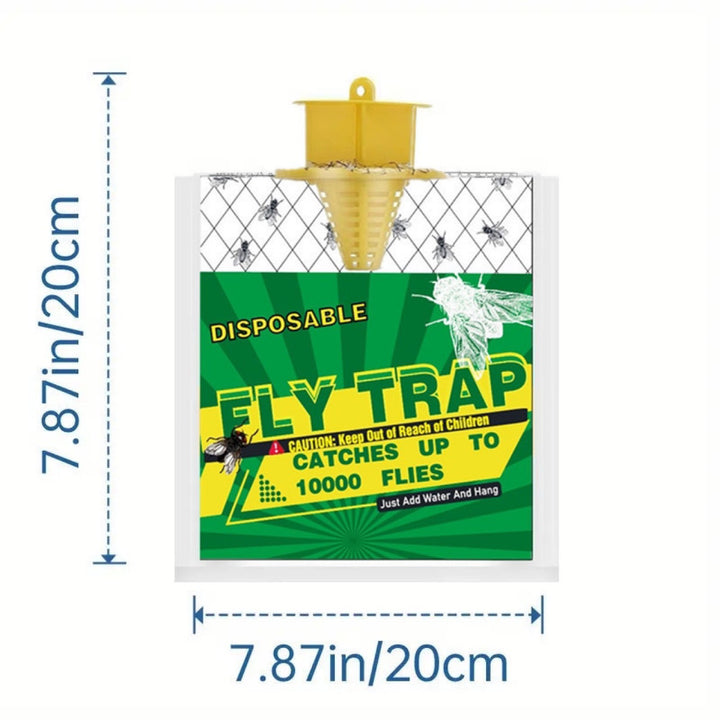 Disposable Hanging funnel fly trap with bait reservoir Bowlift