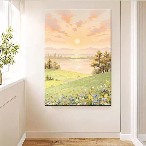 Framed Landscape Oil Painting
