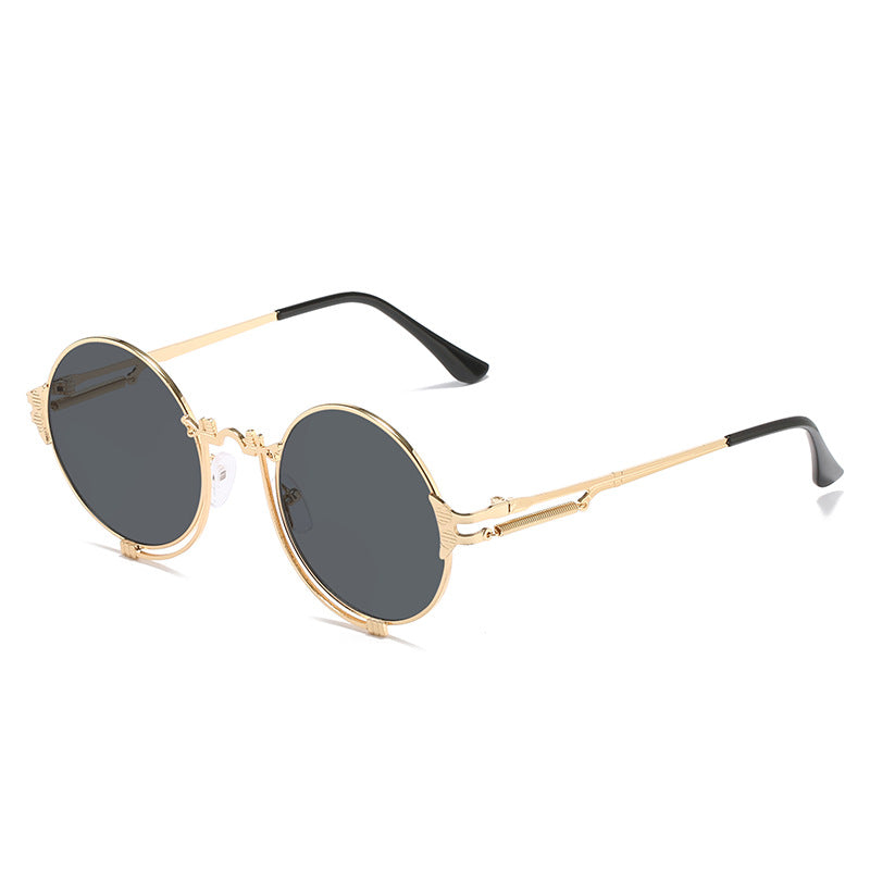 Women's stylish round metal sunglasses with artistic designs Bowlift