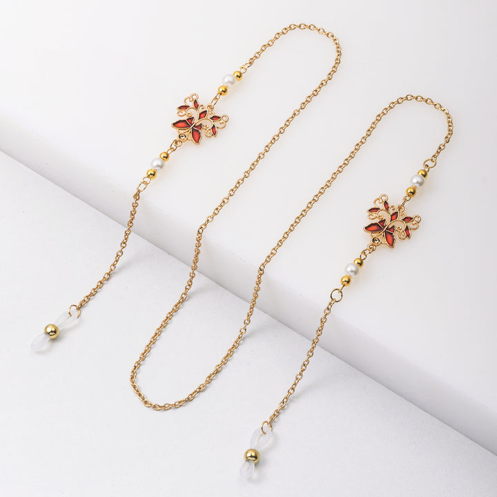 Elegant Floral Eyewear Chain Bowlift