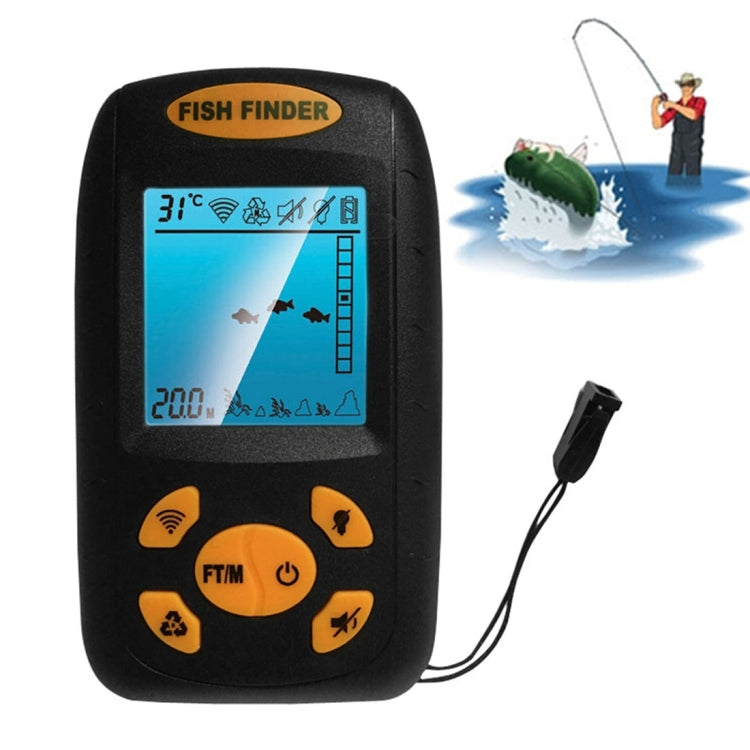 BowLift | Portable Ultrasonic Fish Finder, Water Depth & Temperature Fish Finder with Wired Sonar Sensor and LCD Display
