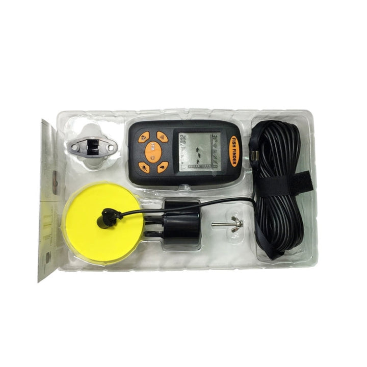 BowLift | Portable Ultrasonic Fish Finder, Water Depth & Temperature Fish Finder with Wired Sonar Sensor and LCD Display