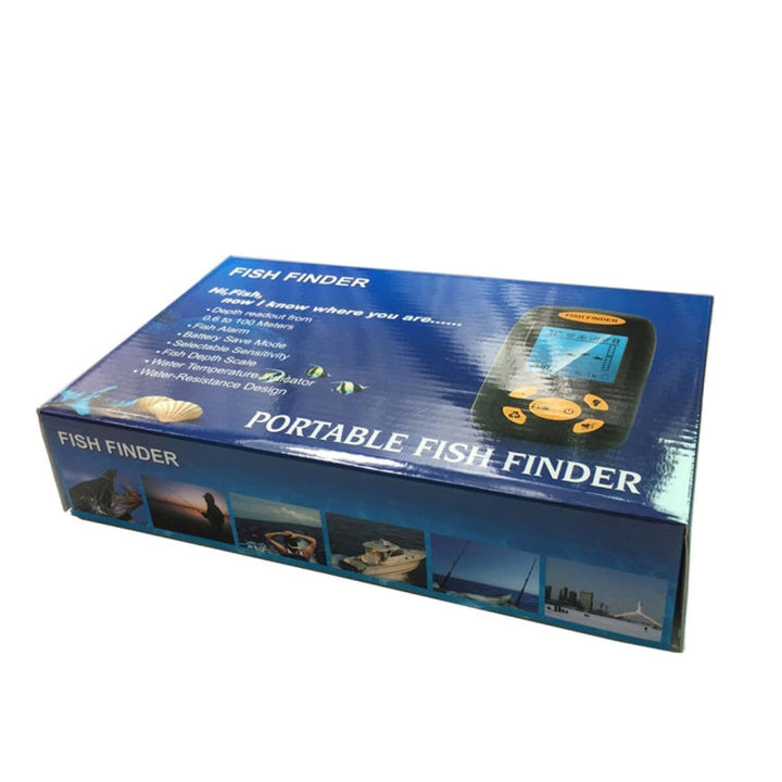 BowLift | Portable Ultrasonic Fish Finder, Water Depth & Temperature Fish Finder with Wired Sonar Sensor and LCD Display