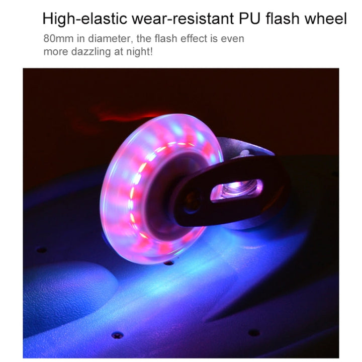 BowLift | Fashion Volcano Pattern Two-Wheel Skateboard Flashing Light Wheel Vitality Board (Pink)