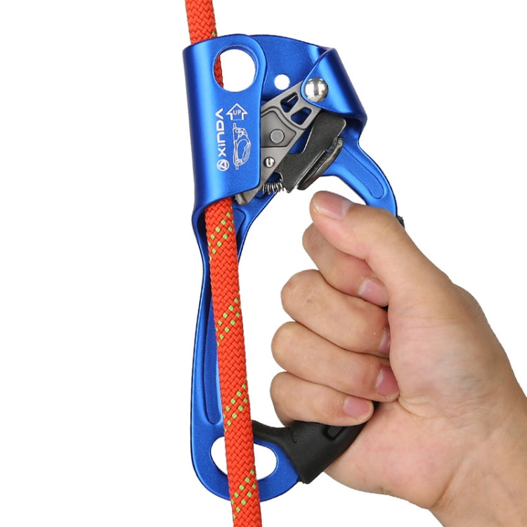 BowLift | XINDA TP-8606 Outdoor Rock Climbing Air Work Anti-Fall Handheld Rope Gripper for 8-12mm Diameter Rope Right(Red)