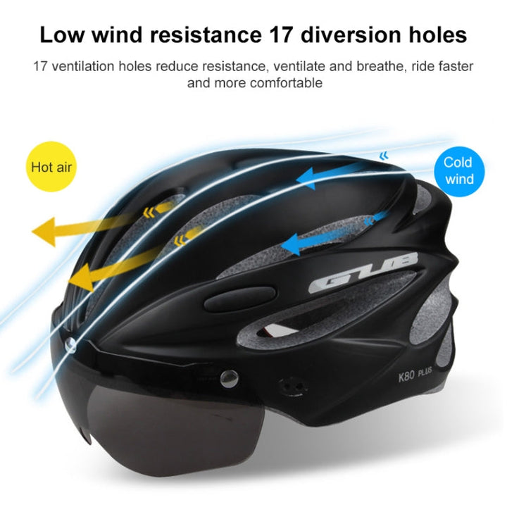 BowLift | GUB K80 Plus Bicycle Helmet With Visor And Goggles (Fluorescent Green)