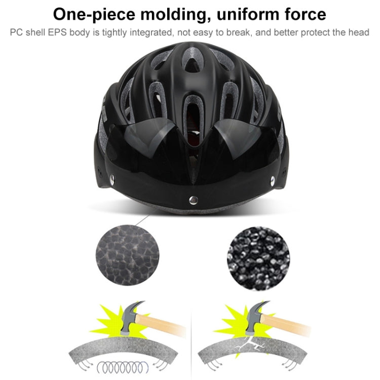 BowLift | GUB K80 Plus Bicycle Helmet with Visor and Glasses (Black)