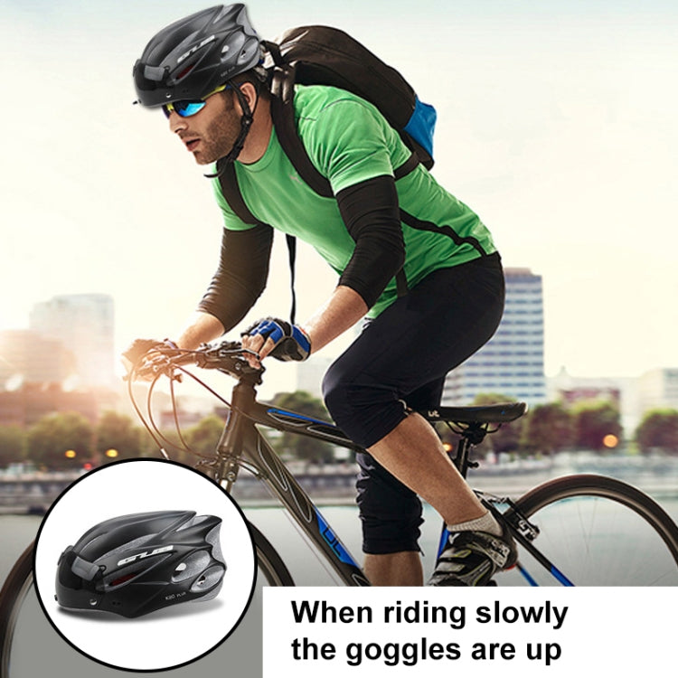 BowLift | GUB K80 Plus Bicycle Helmet with Visor and Glasses (Black)