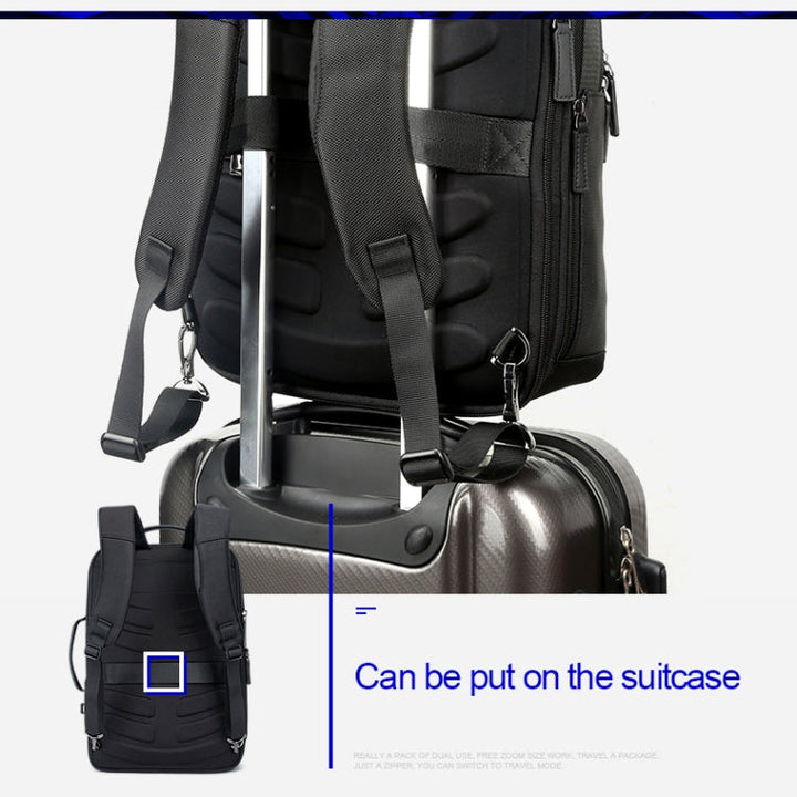 BowLift | Bopai 751-006561 Large Capacity Business Casual Breathable Laptop Backpack with External USB Port, Size: 29 x 16 x 44 cm (Black)