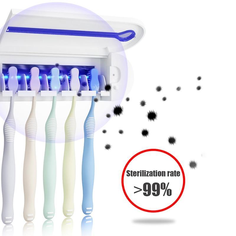 BowLift | IcoolGadget Antibacteria UV Toothbrush Holder Automatic Toothpaste Dispenser Sterilize Home Cleaner Sterilize Bathroom Accessories Set