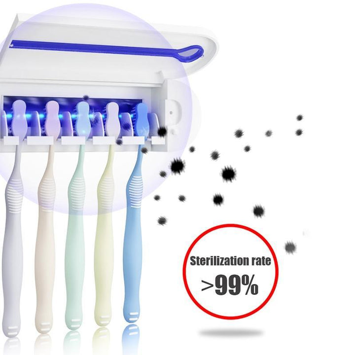 BowLift | IcoolGadget Antibacteria UV Toothbrush Holder Automatic Toothpaste Dispenser Sterilize Home Cleaner Sterilize Bathroom Accessories Set